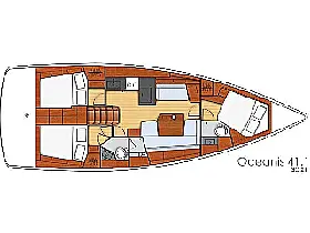 Oceanis 41.1 - Layout